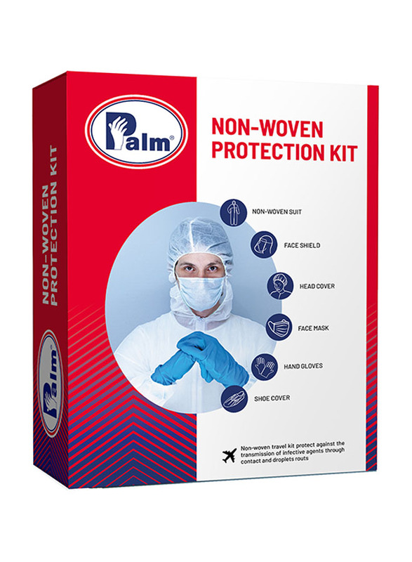 

Palm Disposable PPE Kit for Men, P01800020, Clear, Medium