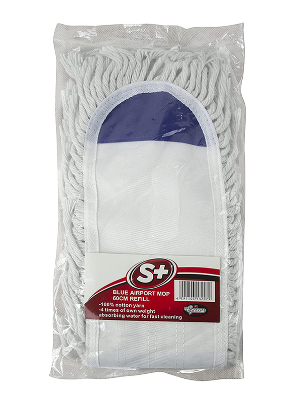 

‎S+ S+ Airport Mop Refill Full Set, White/Blue, 60cm