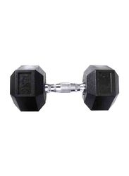 20KG Hex Dumbbell, Pair Black