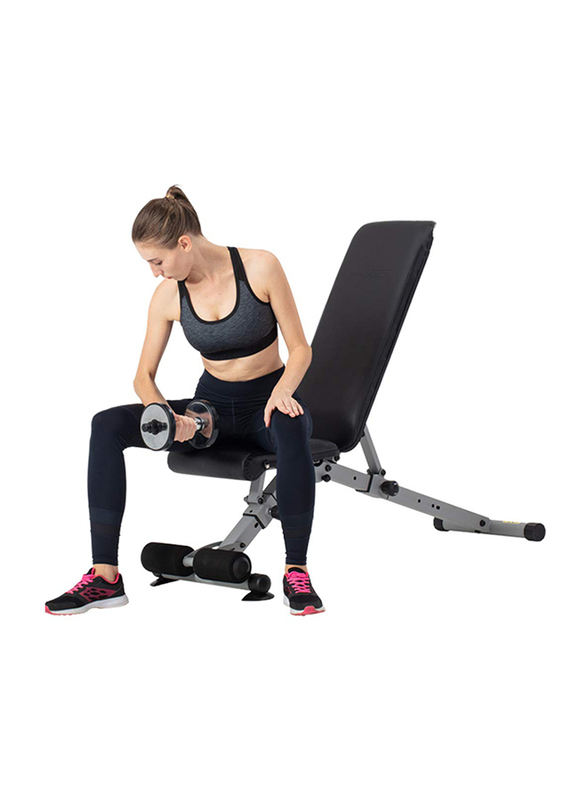 Miracle Fitness Ergonomic Multi-Angle Adjustable Weight Bench, Black