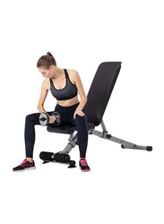 Miracle Fitness Multi-Angle Adjustable Weight Bench, Black