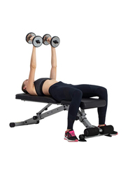 Miracle Fitness  Multi-Angle Adjustable Weight Bench, Black/Silver