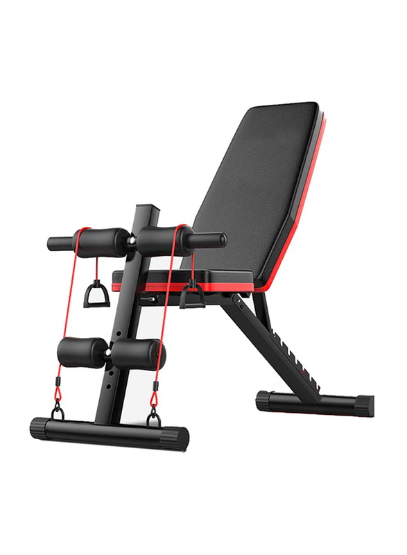 Miracle Fitness  Multifunction Gym Foldable & Adjustable Bench for Workout, Black