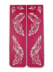Henna Nafees Stencil Sticker, 490, Pink
