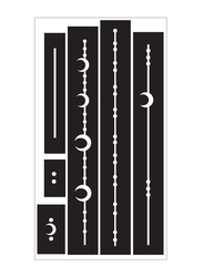Henna Nafees Luna Stencil Sticker, One Side, Black