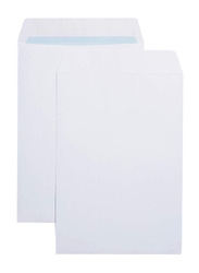 Hispapel A4 Peel & Seal Envelopes, 100GSM, 324 x 229mm, 50 Pieces, White