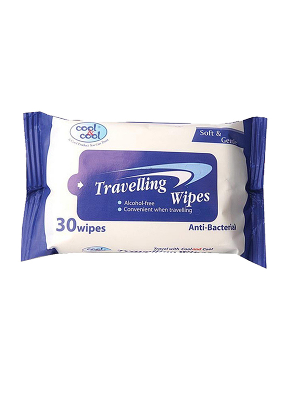 

Cool & Cool Travelling Wipes, 30 Sheets