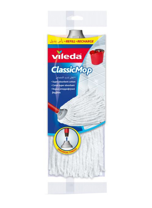 

Vileda Classic Cotton Floor Mop Refill, Red/White