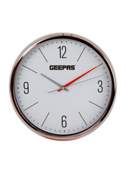 Geepas Plastic Wall Clock, Rose Gold