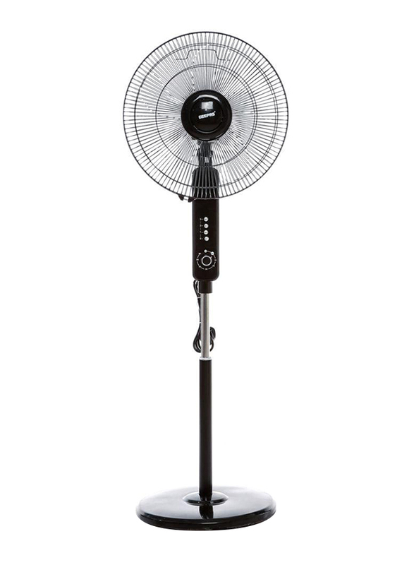 

Geepas 5 Leaf Stand Fan with 60 Minute Timer, 16-inch, GF9488, Black