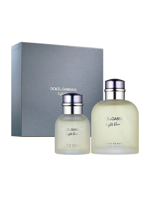 

Dolce & Gabbana 2-Piece Light Blue Pour Homme Gift Set for Men, 125ml EDT Perfume, 40ml EDT Perfume