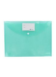 Atlas Document Bag FS with Card and Button, Green ( pack of 12 pcs)
