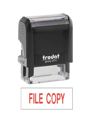 Trodat Printy 4911 Self Inking "FILE COPY" Stamp, Red