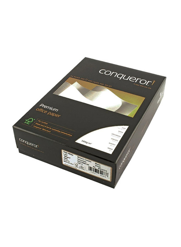 

Conqueror High White Laid Paper, 500 Sheets, 100 GSM, A4 Size, White