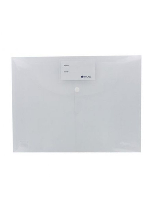 

Atlas Document Bag FS with Card and Button, Clear ( pack of 12 pcs)