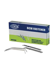 FIS Metal Fastener, 8cm, 50-Pieces, Silver