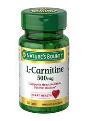 Nature's Bounty L-Carnitine Amino Acid Supplement, 500mg, 30 Tablets