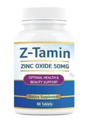 Vital Health Z-Tamin Zinc Oxide Dietary Supplement, 50mg, 60 Tablets