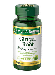 Nature's Bounty Ginger Root Herbal Supplement, 550mg, 100 Capsules