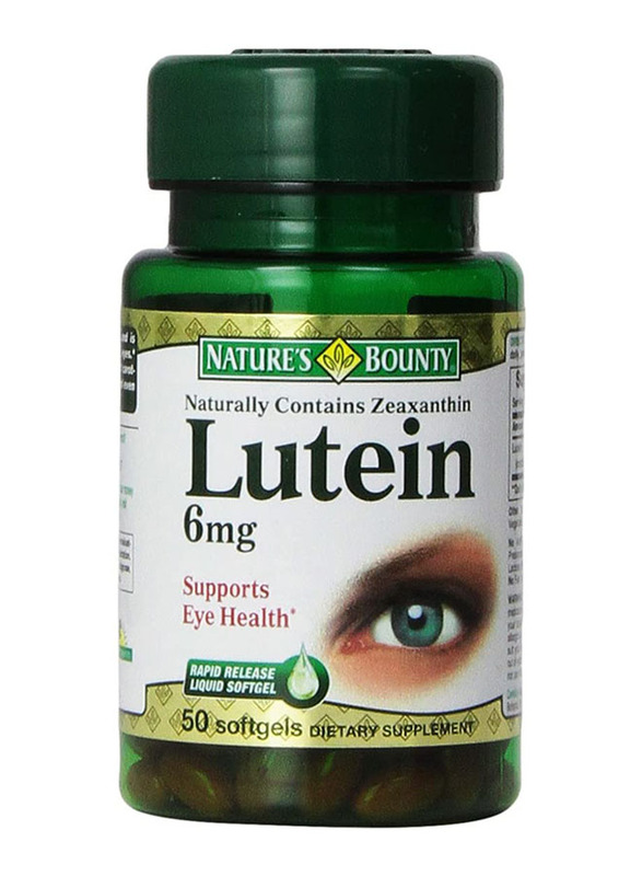 Nature's Bounty Lutein Dietary Supplements, 6mg, 50 Softgels