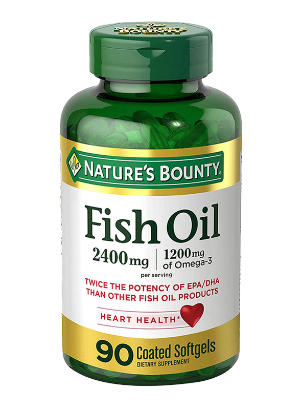 Nature's Bounty Double Strength Odorless Fish Oil Dietary Supplements, 90 Softgels