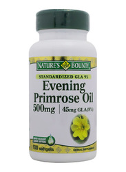 Nature's Bounty Evening Primrose Oil Herbal Supplement, 500mg, 100 Softgels