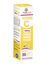 Vital Health Vitamin C Lemon Flavour Dietary Supplement, 1000mg, 20 Effervescent Tablets