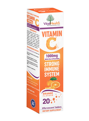 Vital Health Vitamin C with Zinc & Rosehips Orange Flavour Dietary Supplement, 1000mg, 20 Effervescent Tablets