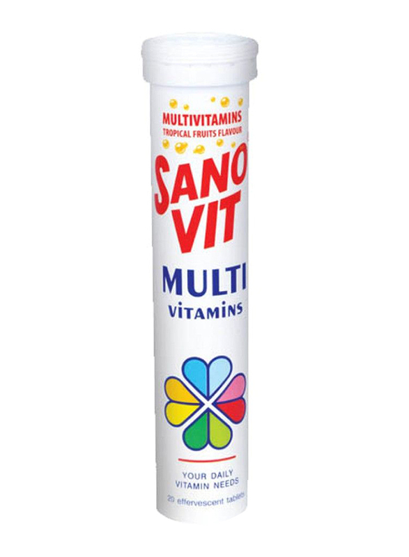 Sanovit Trop Fruit Effervescent Multi Vitamins Tablets, 20 Tablets