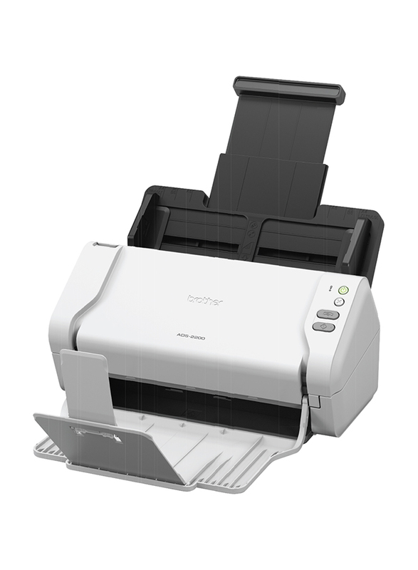 Brother Desktop Sheetfed Scanner, 600DPI, ADS-2200, Black/White