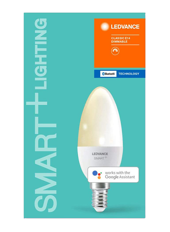 Ledvance LED Smart Bulb with Google, Alexa And Apple Voice Control, 40W, E14, Warm White