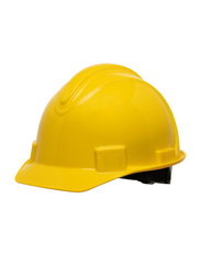 Honeywell Hard Non-Vented 4 Point Ratchet Suspension North Short Brim Safety Helmet, NSB10002, Yellow