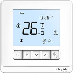 Schneider Space Logic Digital Thermostat Fan Coil On/Off LCD 2P 3 Fans TC903-3A2L