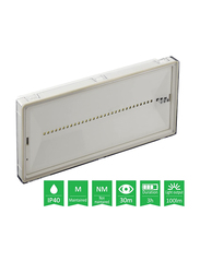 Olympia 3 Hrs Emergency Exit LED Light with Sign Panel, White
