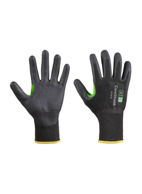 Honeywell Workeasy Microfoam Nitrile Coated Cut Level A3/C Protective Gloves, 23-0513-B9, Black, Large