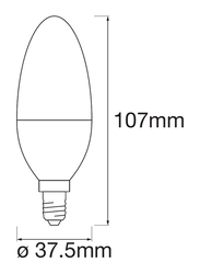 Ledvance LED Smart Bulb with Google, Alexa And Apple Voice Control, 40W, E14, Warm White