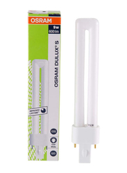 Osram Dulux S Lamp CFL Bulb, 9W, G23, White