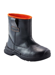 Honeywell Kings KWD205 Rigger High-Cut Pull-Up Leather Safety Working Boots, Black, Size 9/43EU