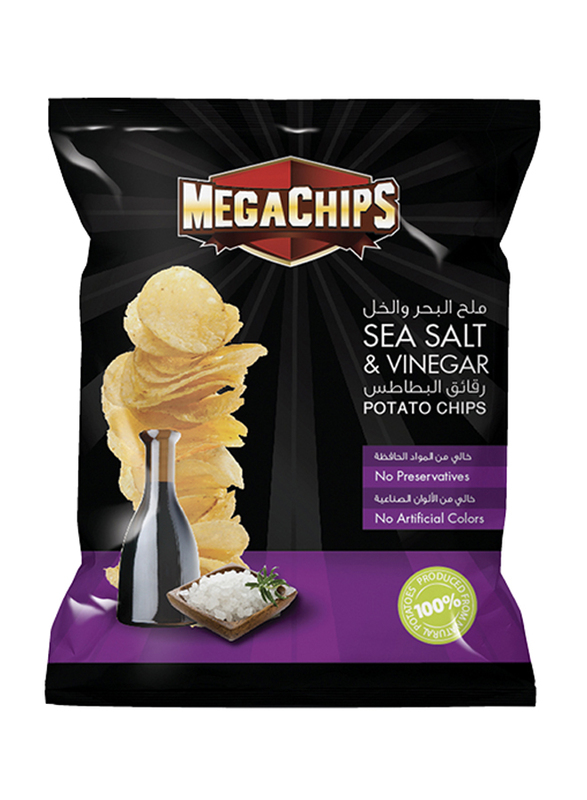 

Mega Chips Sea Salt & Vinegar Potato Chips, 48 x 22g