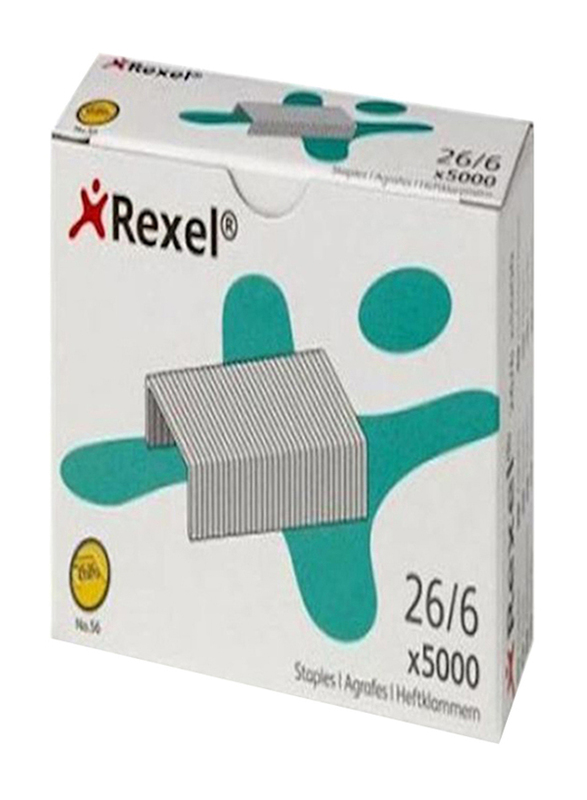 Rexel No.56 26-6 Staple Pin, Silver