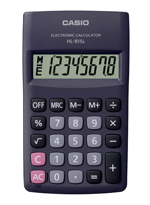 

Casio HL-815L 8-Digit Portable Calculator, Black