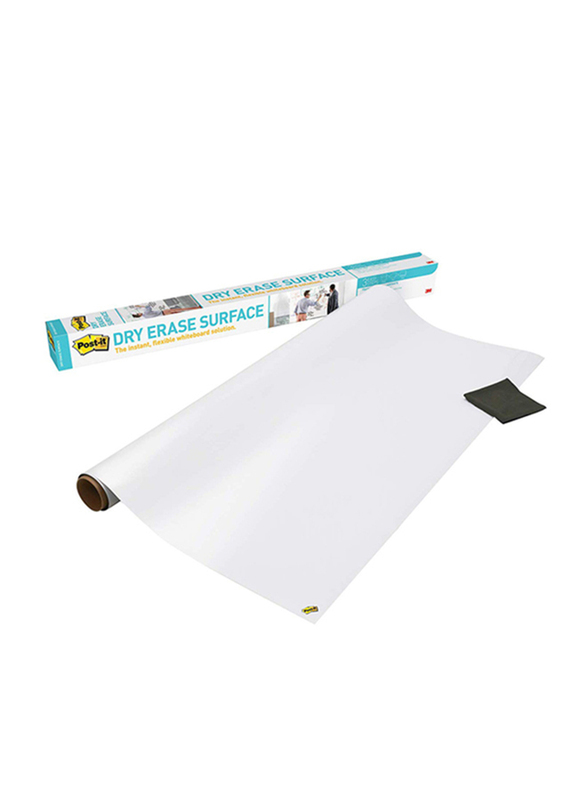 

3M Post-It Dry Erase Surface Whiteboard Film, 6 x 4 Feet, White