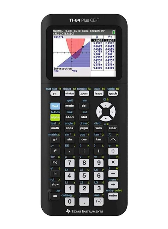 

Texas Instruments TI-84 Plus CE-T Graphic Calculator, 14 Digit, Black