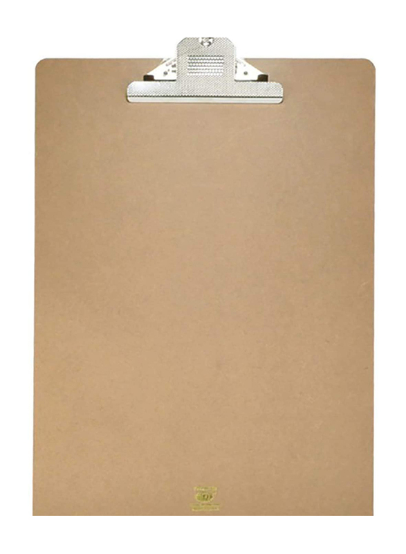 FIS Wooden Jumbo Clip Board, Brown