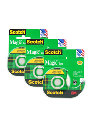 Scotch Magic Tape, 3/4 x 650 inch, 3 Pieces, Clear