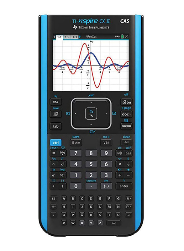 

Texas Instruments TI-Nspire CX II CAS Colour Graphing Calculator with Student Software, Black/Blue