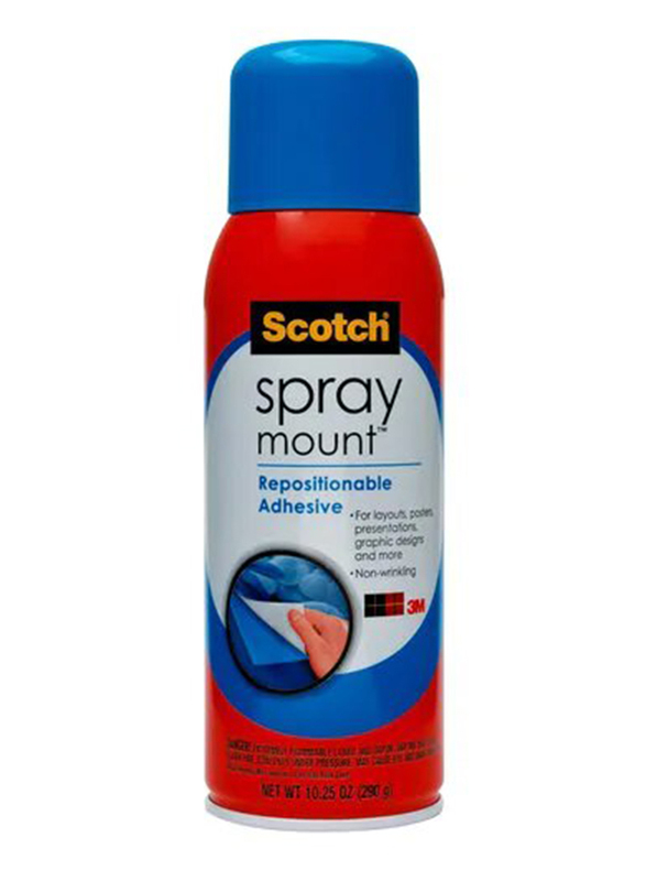 Scotch Repositionable Adhesive Spray Mount, 290gm, Clear