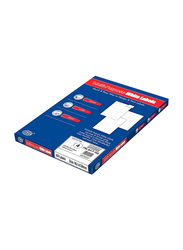 FIS Multipurpose Labels, 4 Stickers x 100 Sheets, A4 Size, FSLA4-7-100, White
