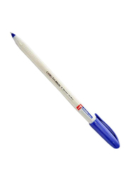 Cello Tri-Mate Silver Tip Pen, 1.0mm, White