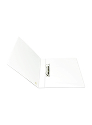 FIS FSBD225DPB Presentation 2D Ring Binder, 25mm Ring Size, A4 Size, 1.05 Inch Spine, White